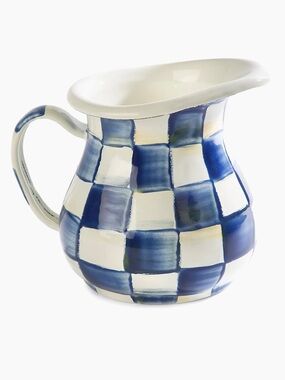 Mackenzie-Childs Royal Check Creamer.  New w tags on bottom.